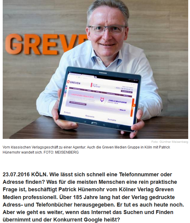 Patrick Hünemohr im Bonner General-Anzeiger vom 23.07.2016